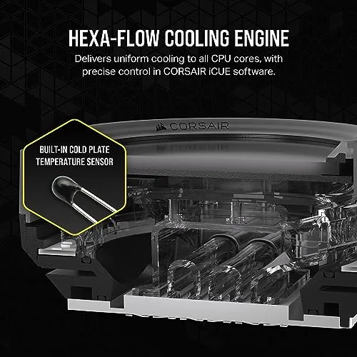 Water Cooling - CORSAIR - iCUE XC7 RGB ELITE LCD pour socket Intel 1700 et AMD AM4/AM5 - Noir - vue 3
