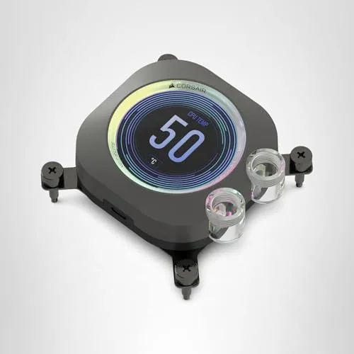 Water Cooling - CORSAIR - iCUE XC7 RGB ELITE LCD pour socket Intel 1700 et AMD AM4/AM5 - Noir - vue 9