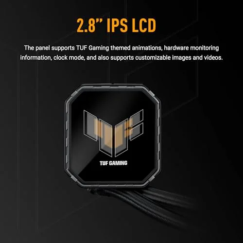 Watercooling AIO 360 mm - Asus TUF - LC III 360 ARGB LCD - Écran 28 IPS personnalisable - 3 x 120 mm - vue 2