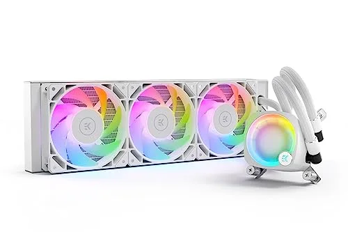 Watercooling complet EK-Nucleus AIO CR360 Lux D-RGB - Blanc - 360mm - Aluminium et cuivre - vue 5
