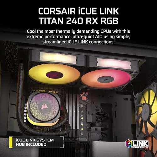 Watercooling - CORSAIR - iCUE LINK TITAN 240 RX - RGB - Noir - vue 2