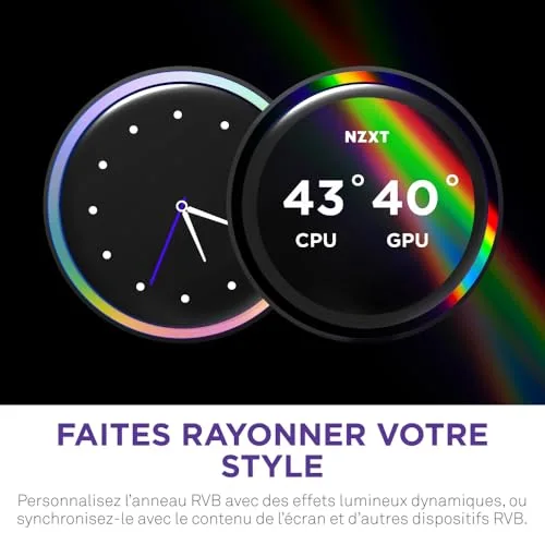 Watercooling - NZXT - Kraken Elite 420 RGB V2 (RL-KR42E-B2) - Ventilateur Ø 140 mm - vue 5