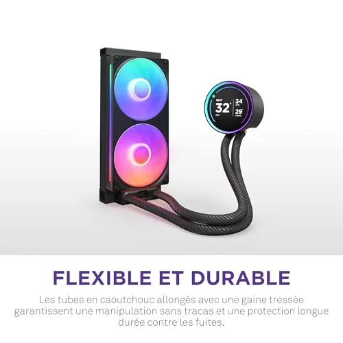 Watercooling - NZXT - RL-KR24E-B2 - Kraken Elite 240 RGB - Écran 2.72 panneau RGB personnalisable et ventilateurs RGB - vue 9